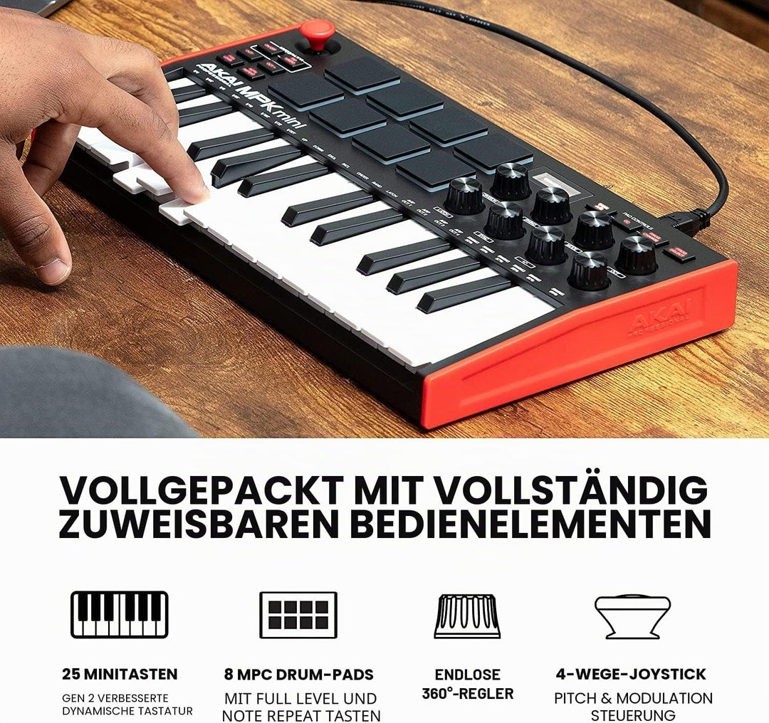 AKAI Professional MPD218 - MIDI Pad Controller, Drum Pad Machine, Beat Maker mit 16 Pads &amp; AKAI Prof