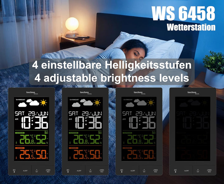Funk - Wetterstation WS6458 mit Aussensender TX308, bis zu 3 Sender anlernbar, Innentemperatur, Auss