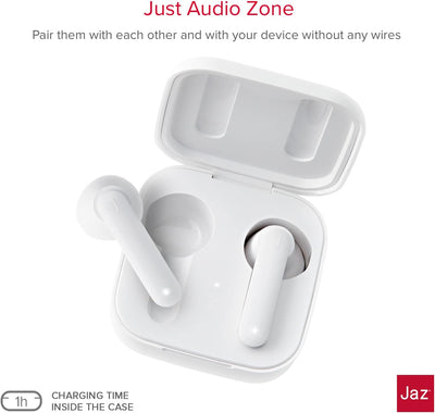 JAZ SBS Sweet True Wireless Stereo Weiss In-Ear-Kopfhörer, Taschenladestation, 300 mAh, Touch-Steuer