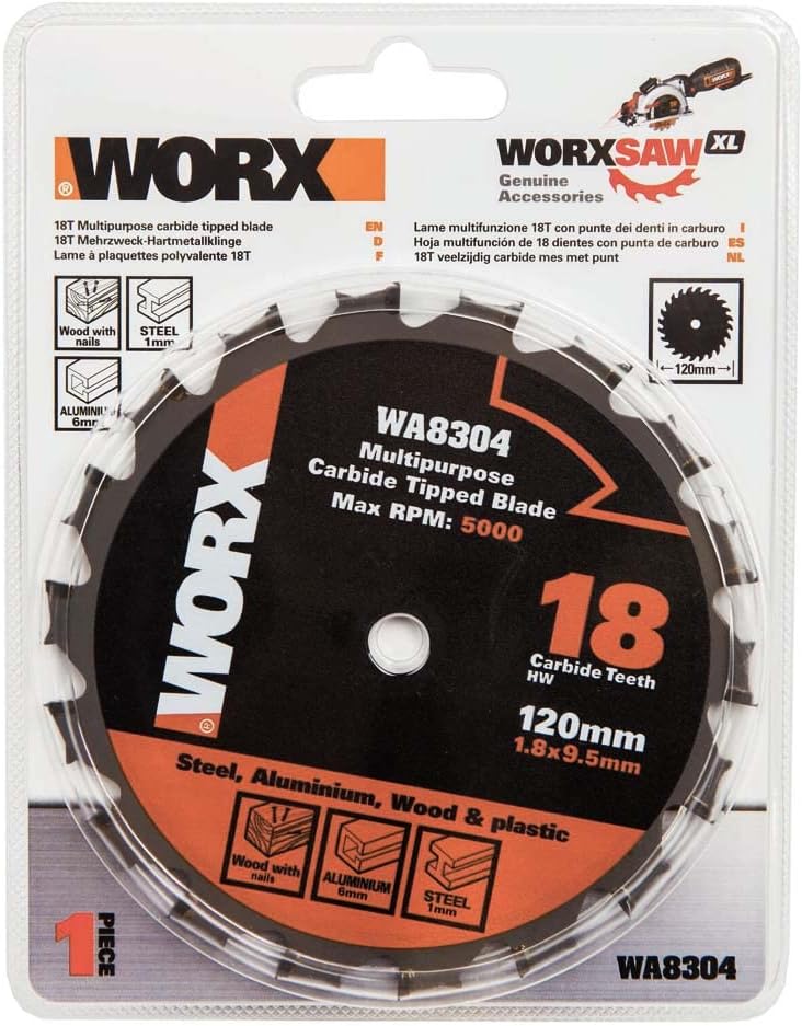 Worx wa8304 worxsaw 120 mm Mehrzweck Klinge: Holz/Metall/Fliesen – Silber (1)