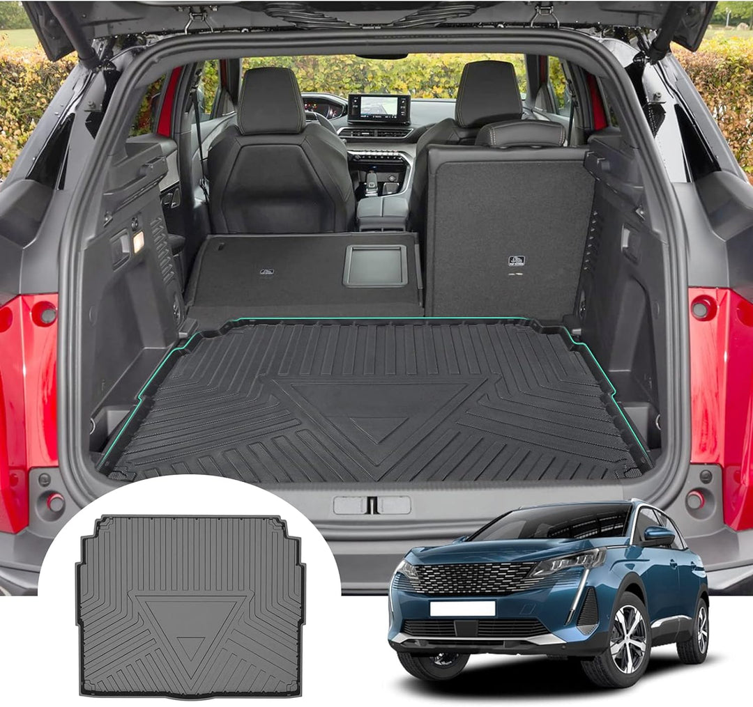 GAFAT Peugeot 3008 II 2016-2023 Kofferraummatte, Peugeot 3008 2022 Kofferraumwanne Matten Hohe Kante