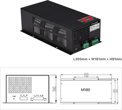 Cloudray CO2 Laser Power Supply CO2 Laser Netzteil CO2 laser 180w für CO2 Laserröhre CO2-Laserröhre