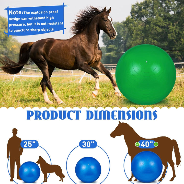 2 Stück 101,6 cm Pferdeball zum Spielen, grosser Pferdeball, grosser Hüteball für Pferde, Anti-Burst