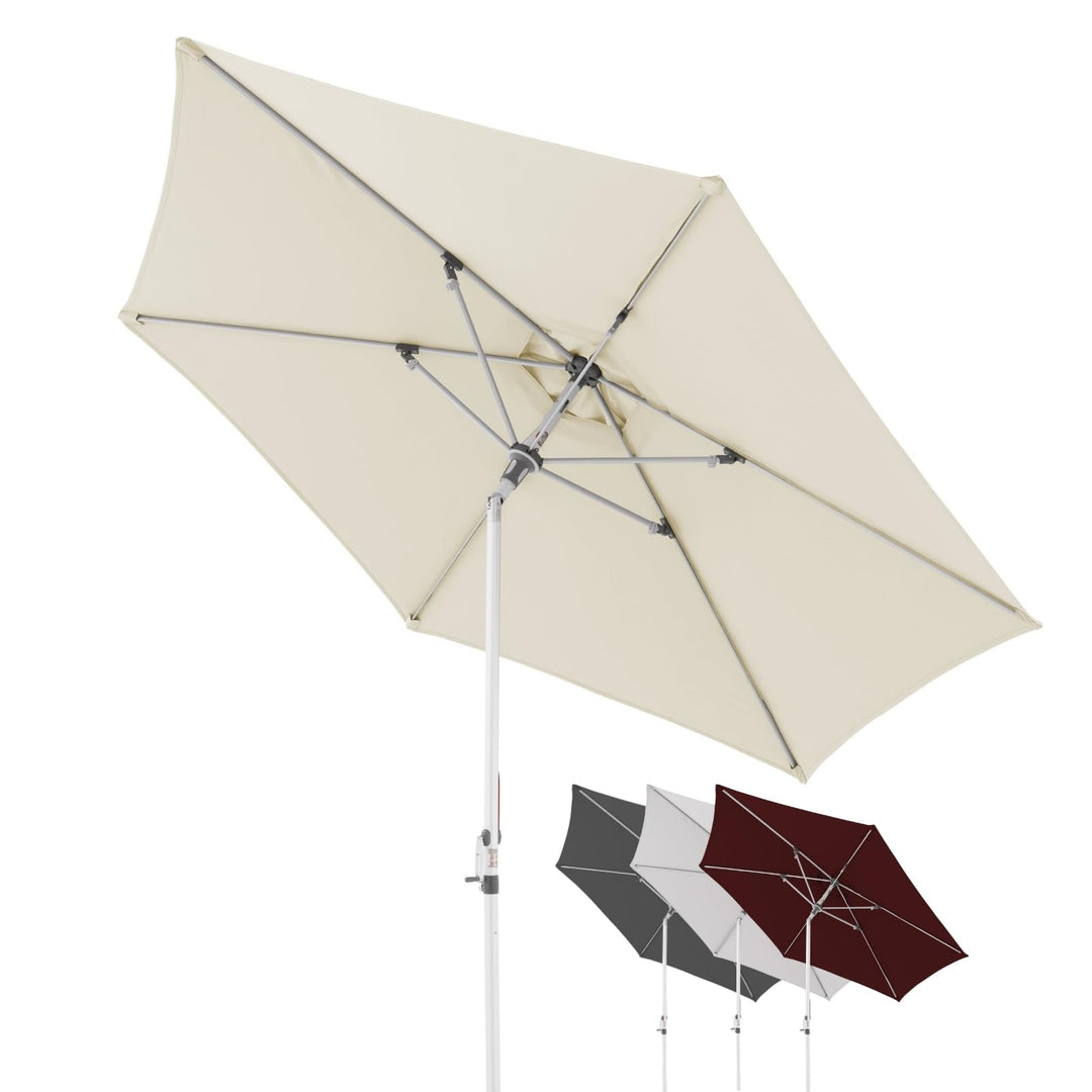 doppler Sonnenschirm AluPro Neo Kurbel 305cm I 6-eckiger Sonnenschirm für Balkon & Terrasse I Schirm