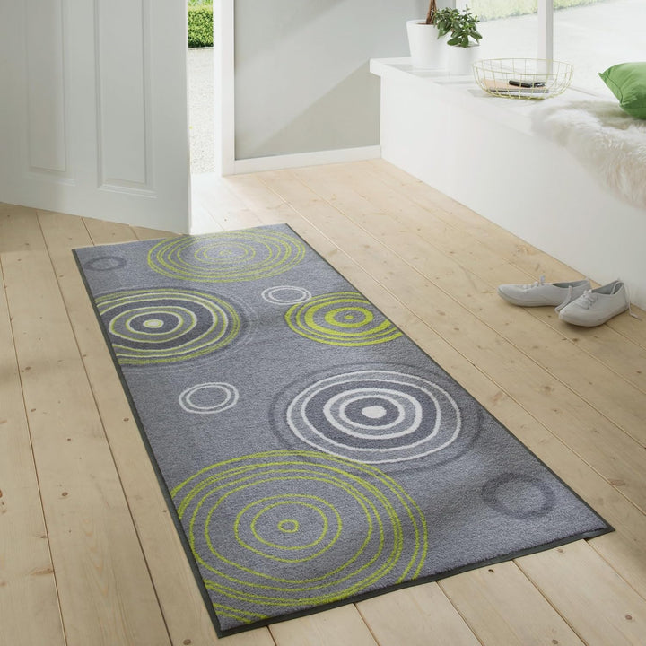 Erwin Müller Fussmatte, Schmutzfangmatte, Fussabtreter grau/grün Grösse 80x200 cm - robust, langlebi