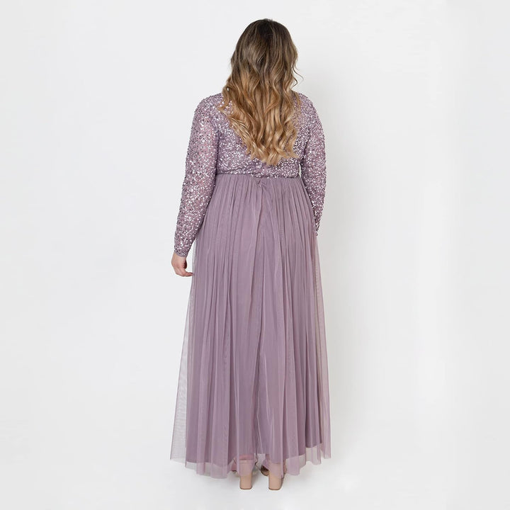 Maya Deluxe Damen Bridesmaid Dress Moody Lilac 44, Moody Lilac 44