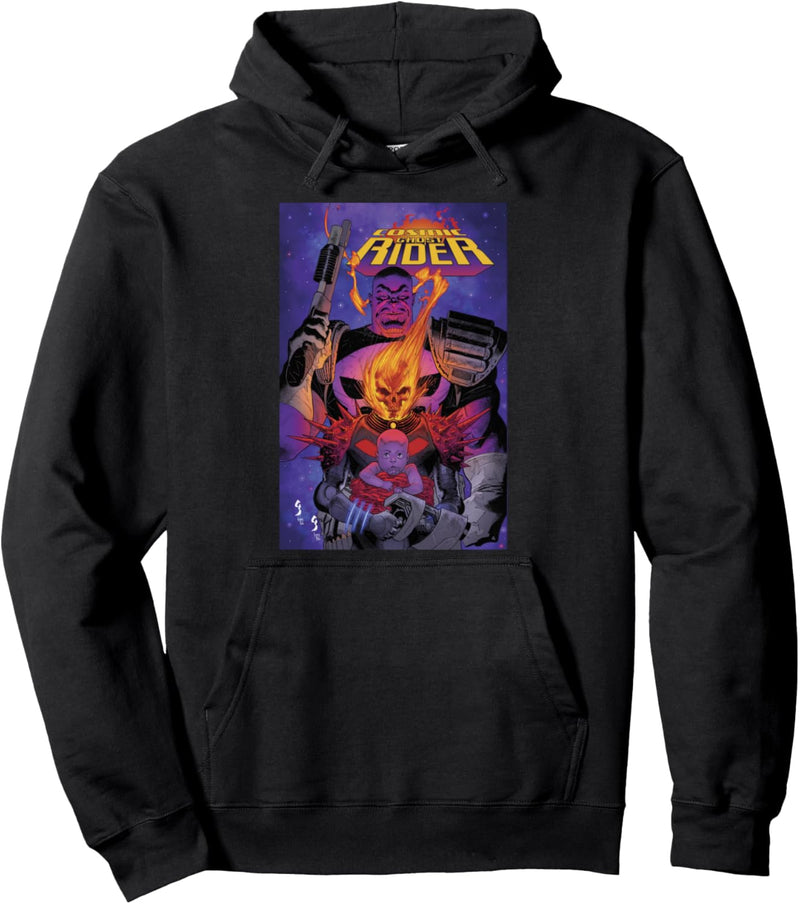 Marvel Ghost Rider Baby Thanos Comic Cover Pullover Hoodie