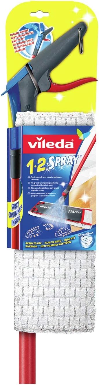 Vileda 1-2-Spray Bodenwischer mit integriertem Sprühtank im Stiel A 1 Single