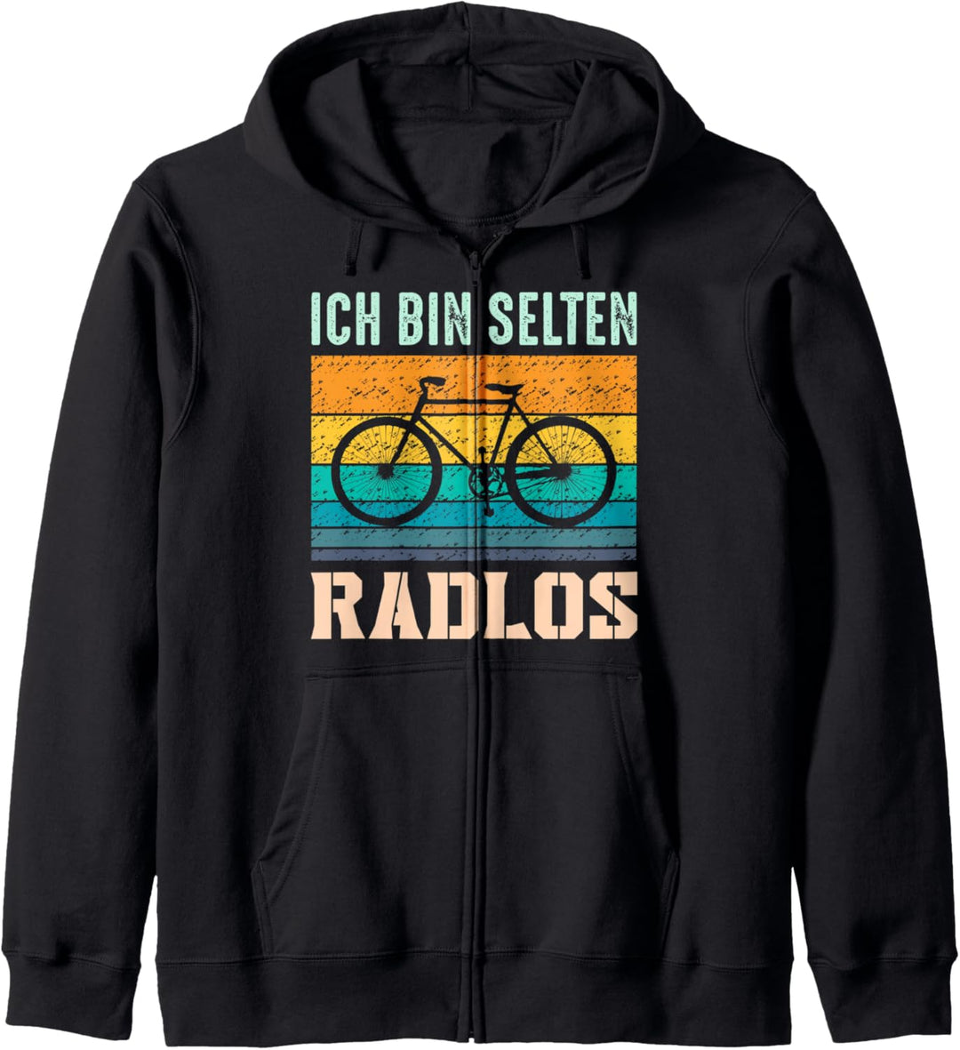 Retro Ich Bin Selten Radlos Lustiges Fahrradfahrer Fahrrad Kapuzenjacke