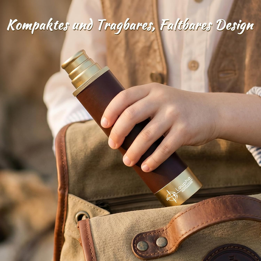 Laupha Retro Pirat Teleskop Monokular 25x30 Zoomable Vintage Kapitän Jack Spyglass BAK-4 Linse Fernr