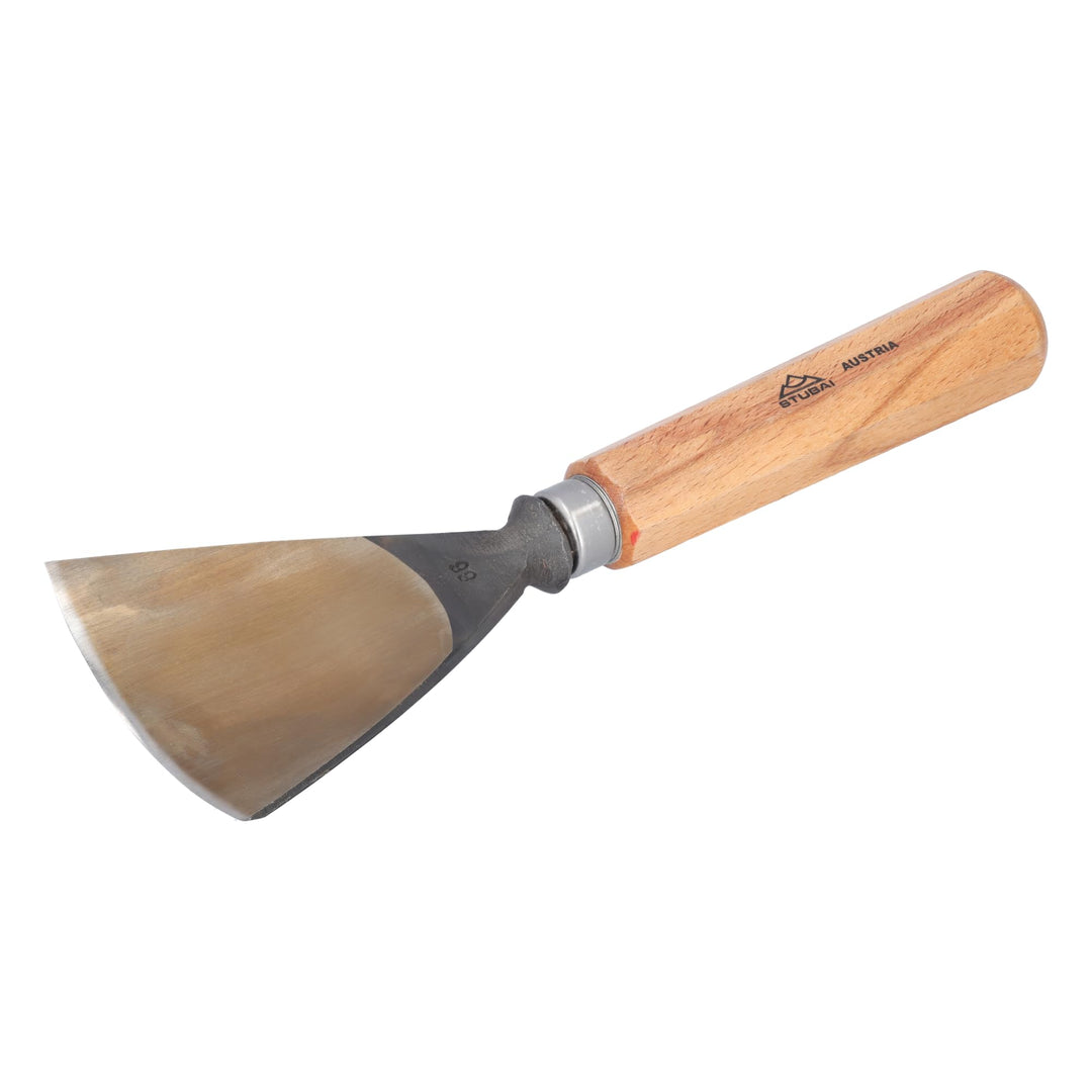 STUBAI Stemmeisen Stechbeitel Serie 52 - Form 66 | Schweizer Messer Form E 80 mm, mit Holzgriff, zum