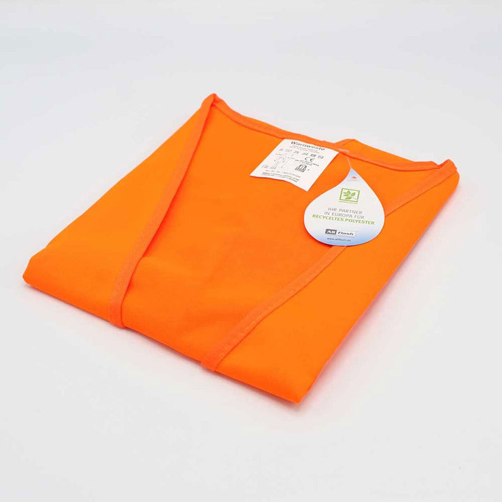 4business 10 Stück Kfz Warnwesten Recycling orange EN ISO 20471 Klasse 2 Erwachsene Unisize recycelt