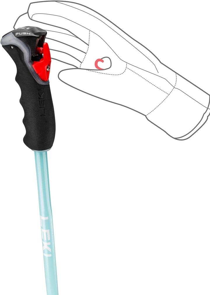 LEKI Damen Artena Airfoil 3D Skistöcke anthracite-turquoise-white 125, anthracite-turquoise-white 12