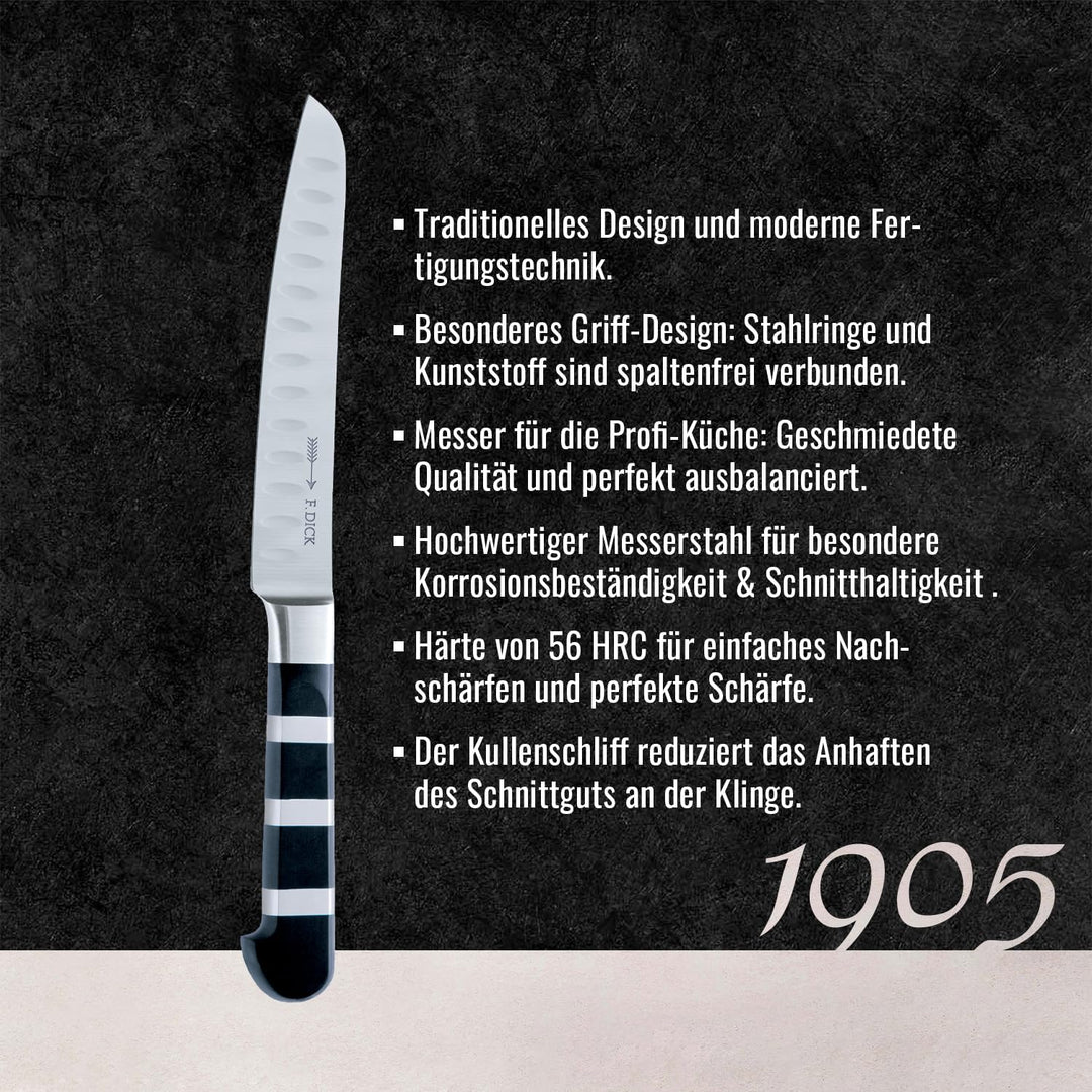 F. DICK Universalmesser, 1905 (Messer mit Klinge 15 cm, X50CrMoV15 Stahl, nichtrostend, 56° HRC) 819