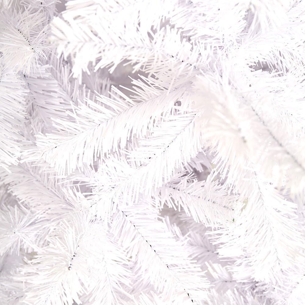 HENGMEI 240cm PVC Weihnachtsbaum Tannenbaum Christbaum Weiss künstlicher mit Metallständer ca. 880 S