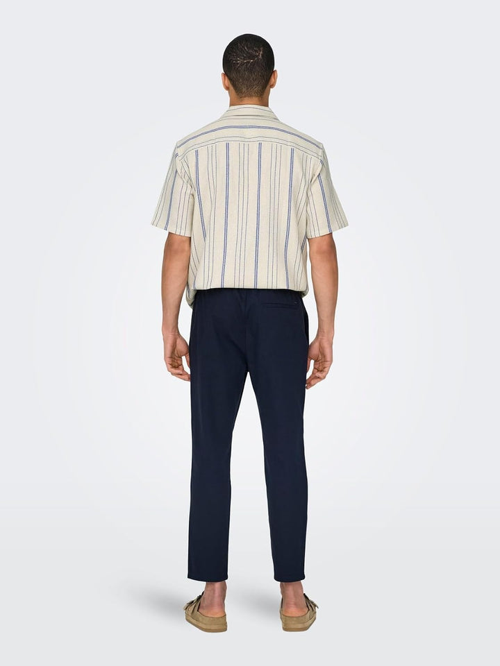 ONLY &amp; SONS Male Jogginghose Verjüngt Mid Rise Hose XL Dark Navy, XL Dark Navy