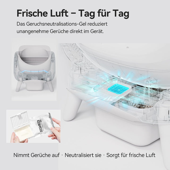CATLINK Selbstreinigende Katzentoilette, Katzenklo XXL mit offenem Top-Design, 5 GHz WLAN, 12L Gross