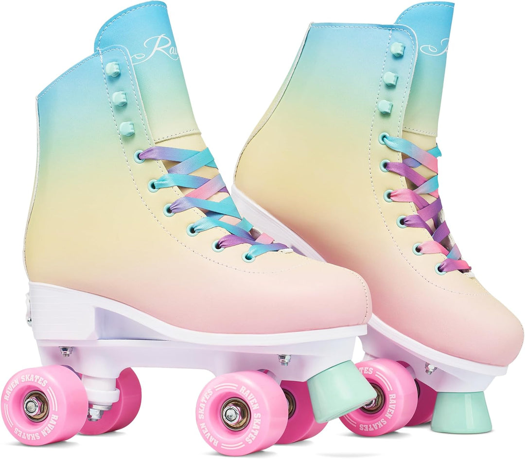 RAVEN Rollschuhe Roller Skates für Kinder Erwachsene Mädchen Damen verstellbar 39-42 (25-26,5cm) Lex