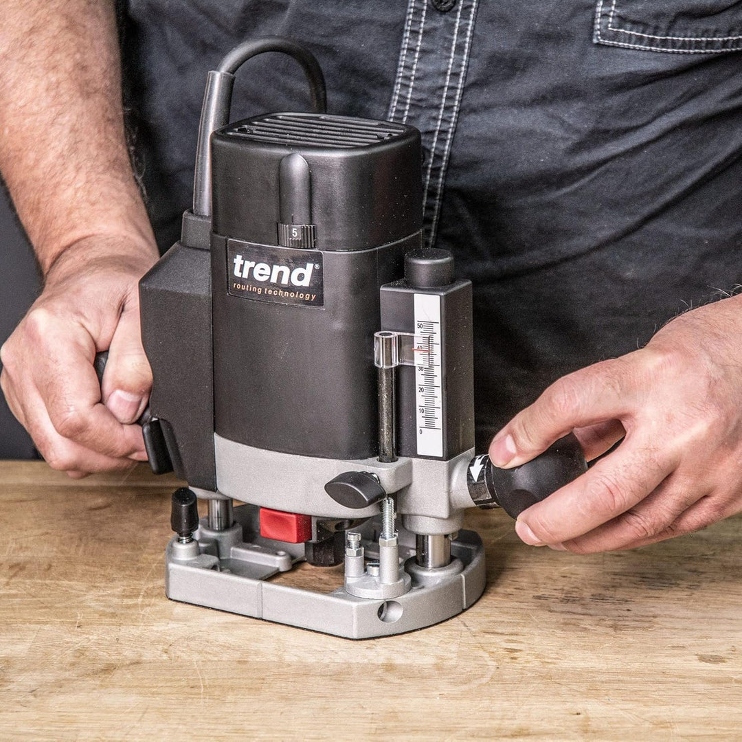 Trend 1000 W 8 mm Tauchfräser mit variabler Geschwindigkeit 230 V EU, leistungsstarker leichter Tauc