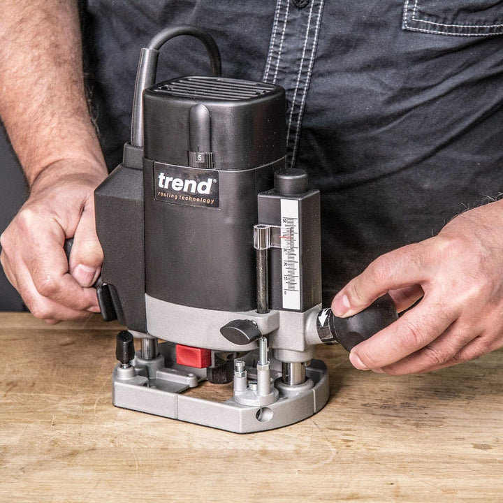 Trend 1000 W 8 mm Tauchfräser mit variabler Geschwindigkeit 230 V EU, leistungsstarker leichter Tauc
