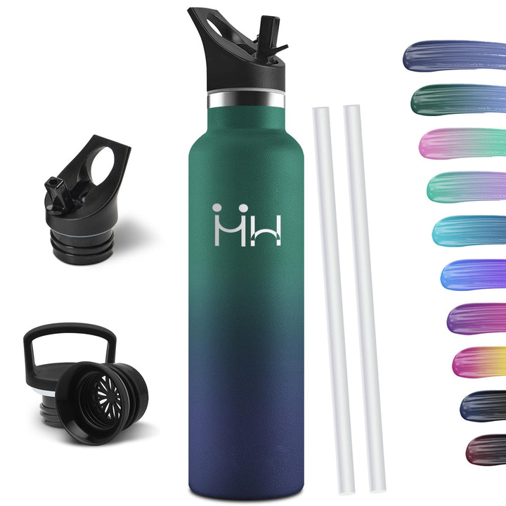 HoneyHolly Trinkflasche 1L, BPA-Frei, Trinkflasche Edelstahl, Thermosflasche, Auslaufsichere Isolier