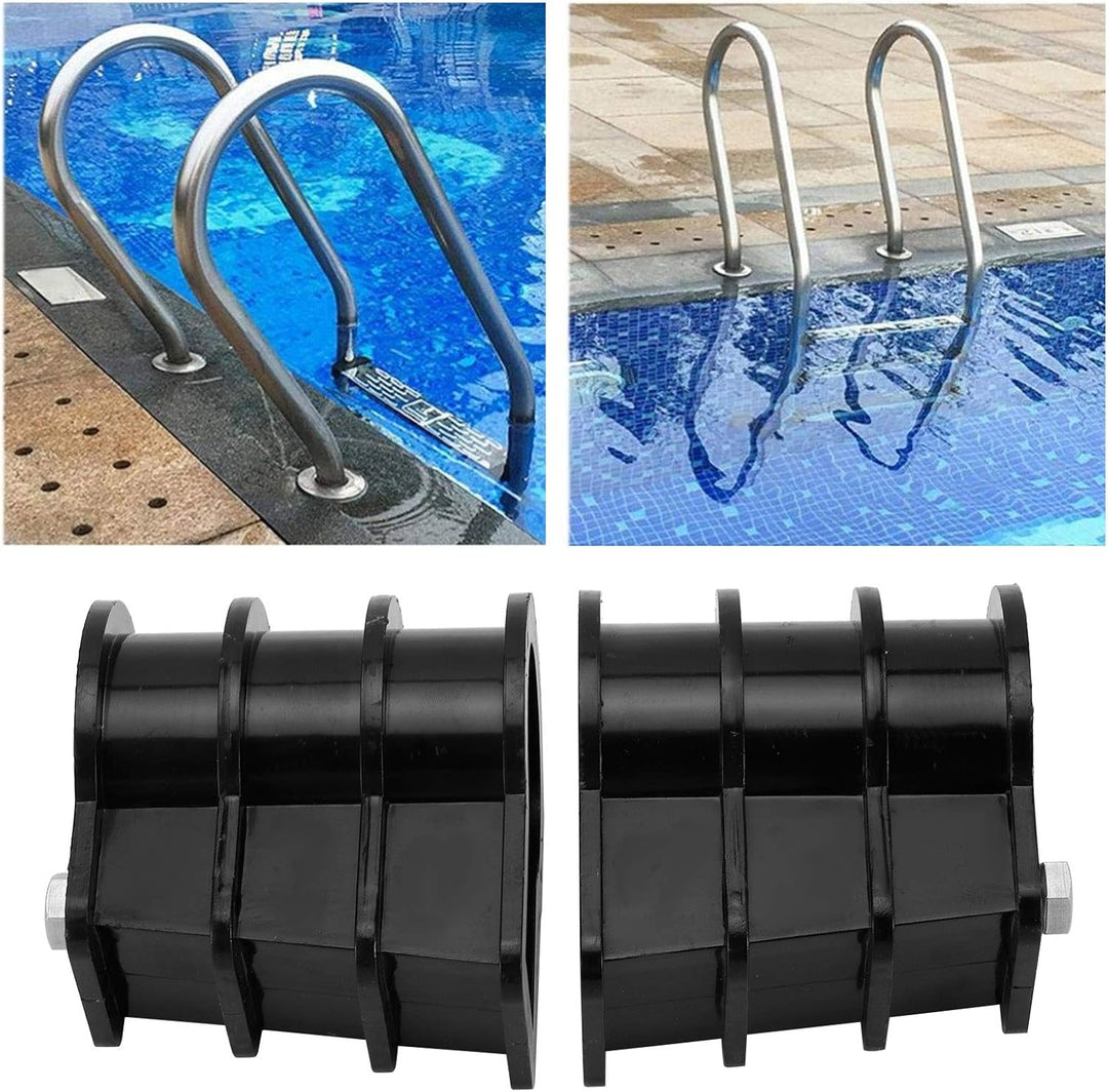 Schwimmleiter-Schnalle, 2PCS Kunststoff-eingebettete Teile Pool-Handlaufabdeckung, A