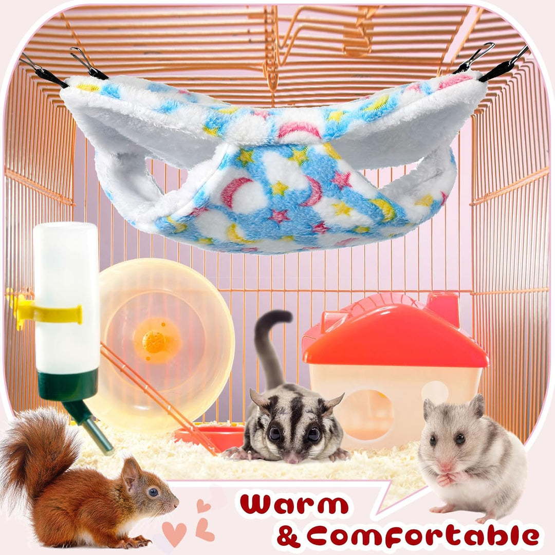 4 Stück Meerschweinchen Hängematten für Ratten Frettchen Hängematte für Kleintier Weich Warmes Fleec