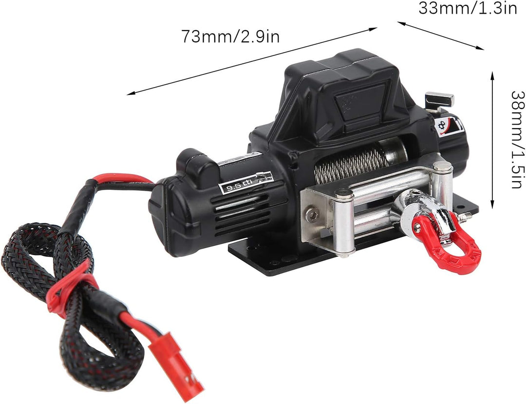 RC Crawler Winch Kit, RC Winch Fernbedienung RC Zubehör Kompatibel für CC01 SCX10 / D90 TF2 1/10 RC
