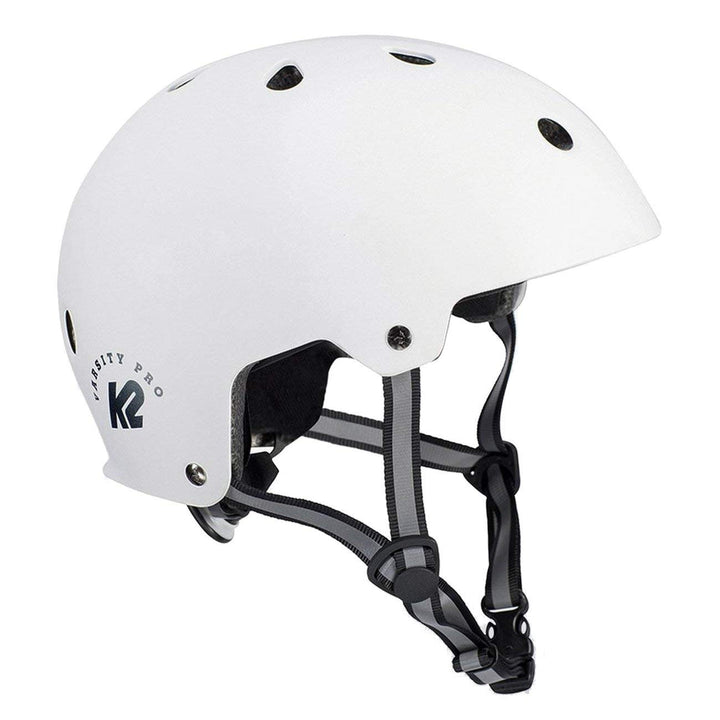 K2 Skates VARSITY PRO Helm, Inline Skate Helm, Fahrradhelm, Skateboard Helm M (55 - 58 cm) Weiss, M