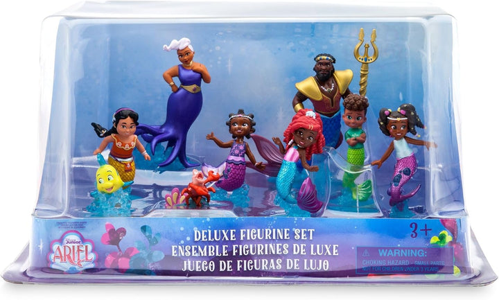Disney Store Official - Disney Junior Arielle - Deluxe-Figurenspielset - 9 Teile - 10 cm/3,9" - Meer
