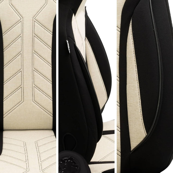 BREMER SITZBEZÜGE Mass Sitzbezüge Schonbezüge für Skoda Kamiq PLKT207 PLKT207 - Schwarz/Beige Kamiq,