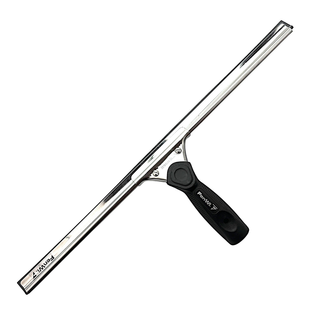 FenWi Fensterabzieher in 45cm Breite/Duschabzieher/breiter Abzieher mit Edelstahl-Abziehschiene für