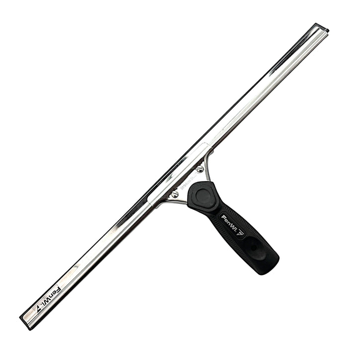 FenWi Fensterabzieher in 45cm Breite/Duschabzieher/breiter Abzieher mit Edelstahl-Abziehschiene für