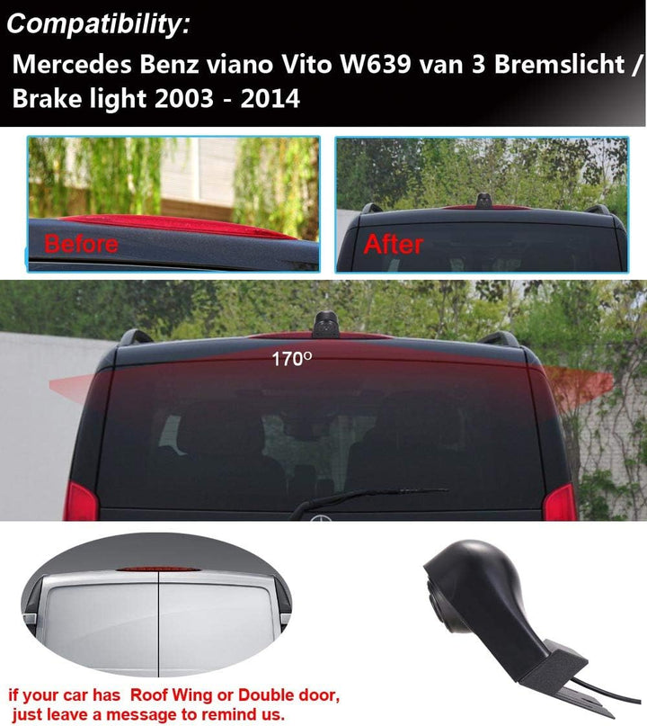 Rückfahrkamera Transporter + 7 Zoll TFT LCD Bildschirm Auto Monitor, Auto Dach Rückfahrkamera Set fü