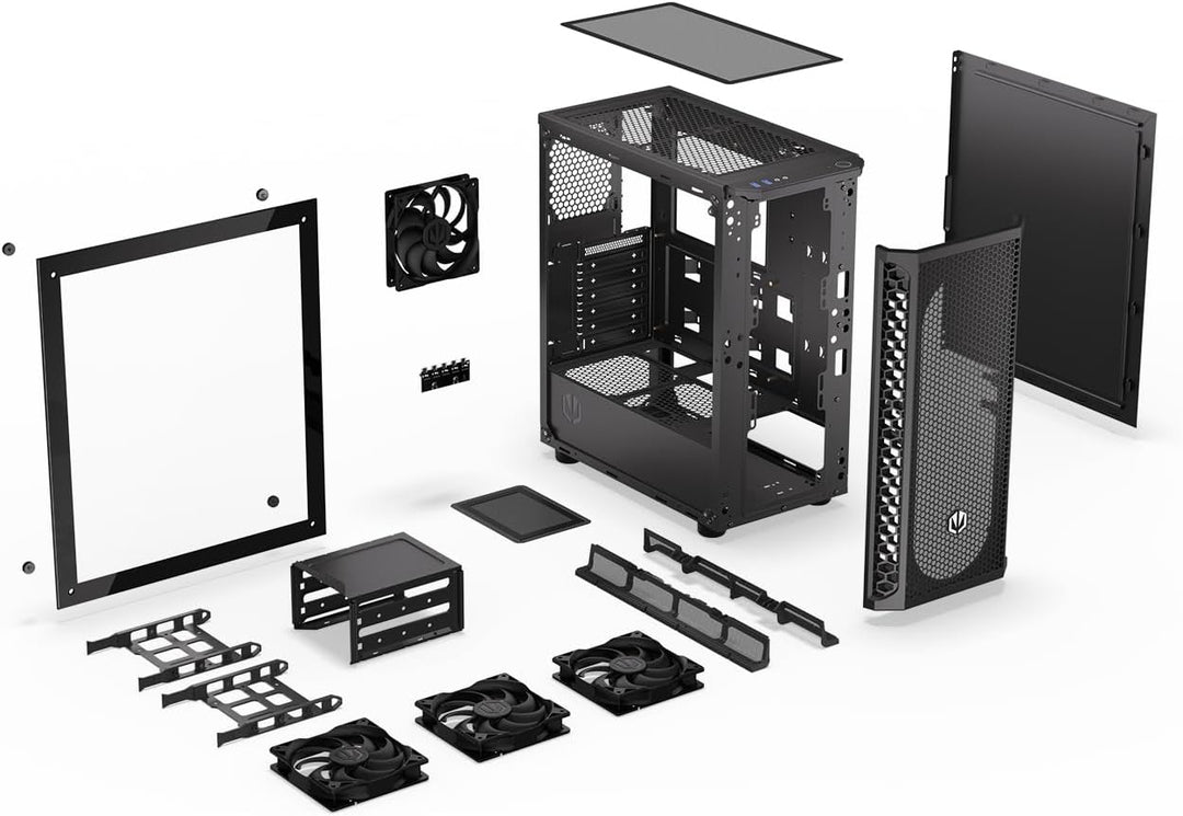 ENDORFY Signum 300 Air, ATX PC-Gehäuse, Mesh-Frontplatte, gehärtetes Glas-Seitenteil, 4x120mm PWM-Lü