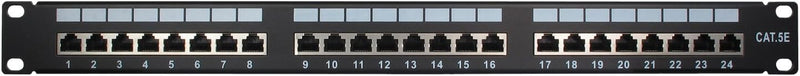 Inter-Tech 88887153 IPC 19" CAT5e STP Patchpanel, 24 Port, Metall