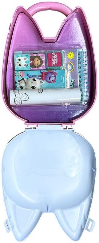 Gabby's Dollhouse 3D-Schreibwaren-Set – Meerjungfrau Katze Aktentasche mit Malbuch, Buntstiften, Ble