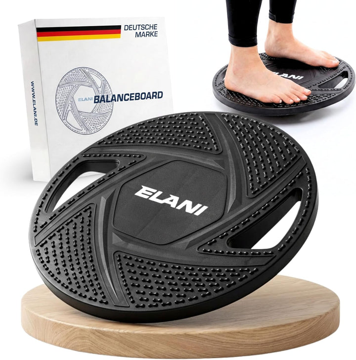 ELANI Rutschfestes Premium Balance-Board, Robustes Wackelbrett für Physiotherapie zur Stärkung der B