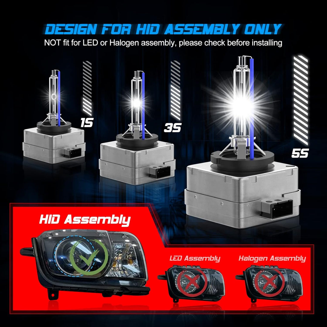 AOLEAD D1S Xenon Brenner Hid Xenon Scheinwerferlampe 12V 35W, 8000K (2 Lampen), 8000K