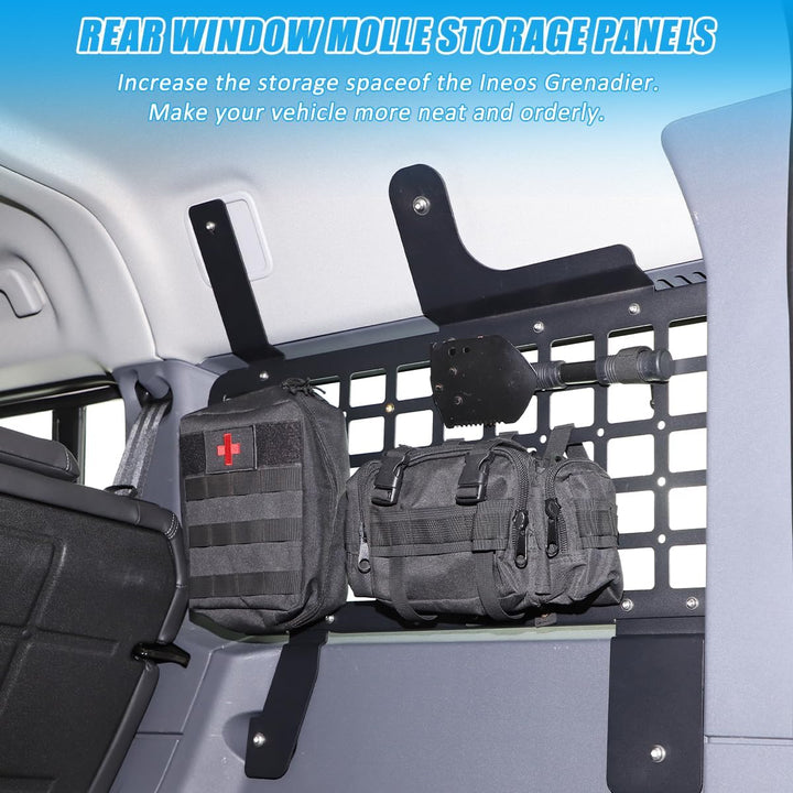 Aufbewahrungskorb für den Kofferraum, Innenregal, MOLLE-Panel, Aluminiumlegierung, Aufbewahrungskorb