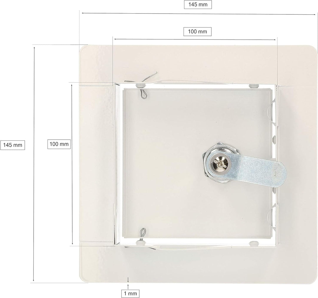 KOTARBAU® Revisionsklappe Revisionstür 10x10 cm Metall Revision Inspektionsklappe Fliesentür Abdecku