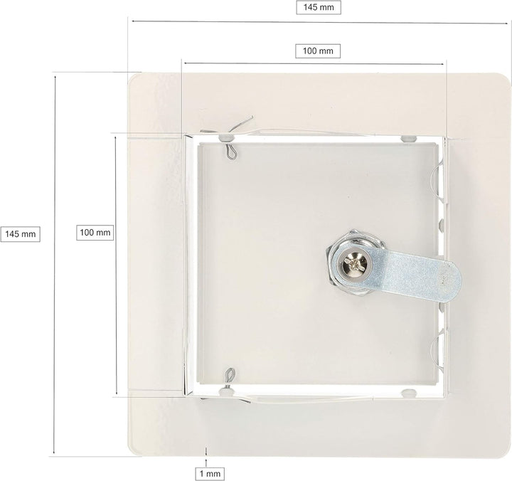 KOTARBAU® Revisionsklappe Revisionstür 10x10 cm Metall Revision Inspektionsklappe Fliesentür Abdecku