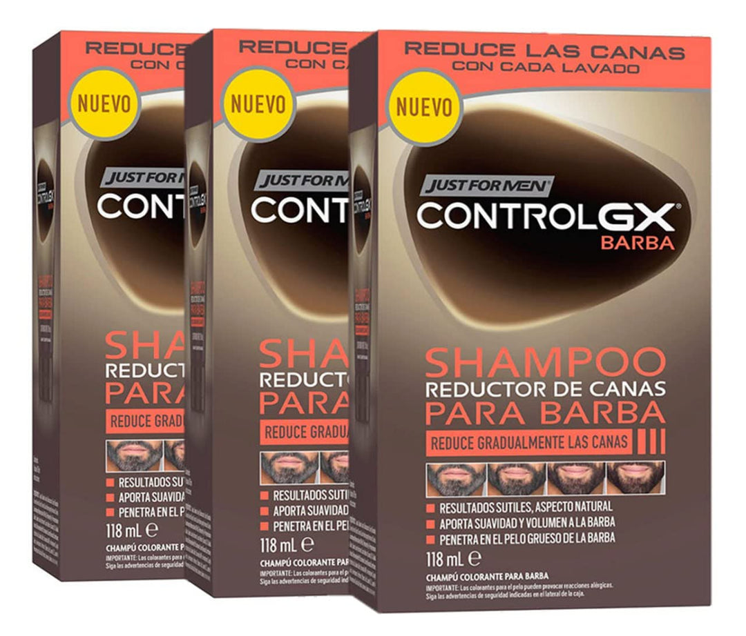 Just For Men Control GX Graureduzierendes Bartshampoo für dezente, natürlich wirkende Ergebnisse, al