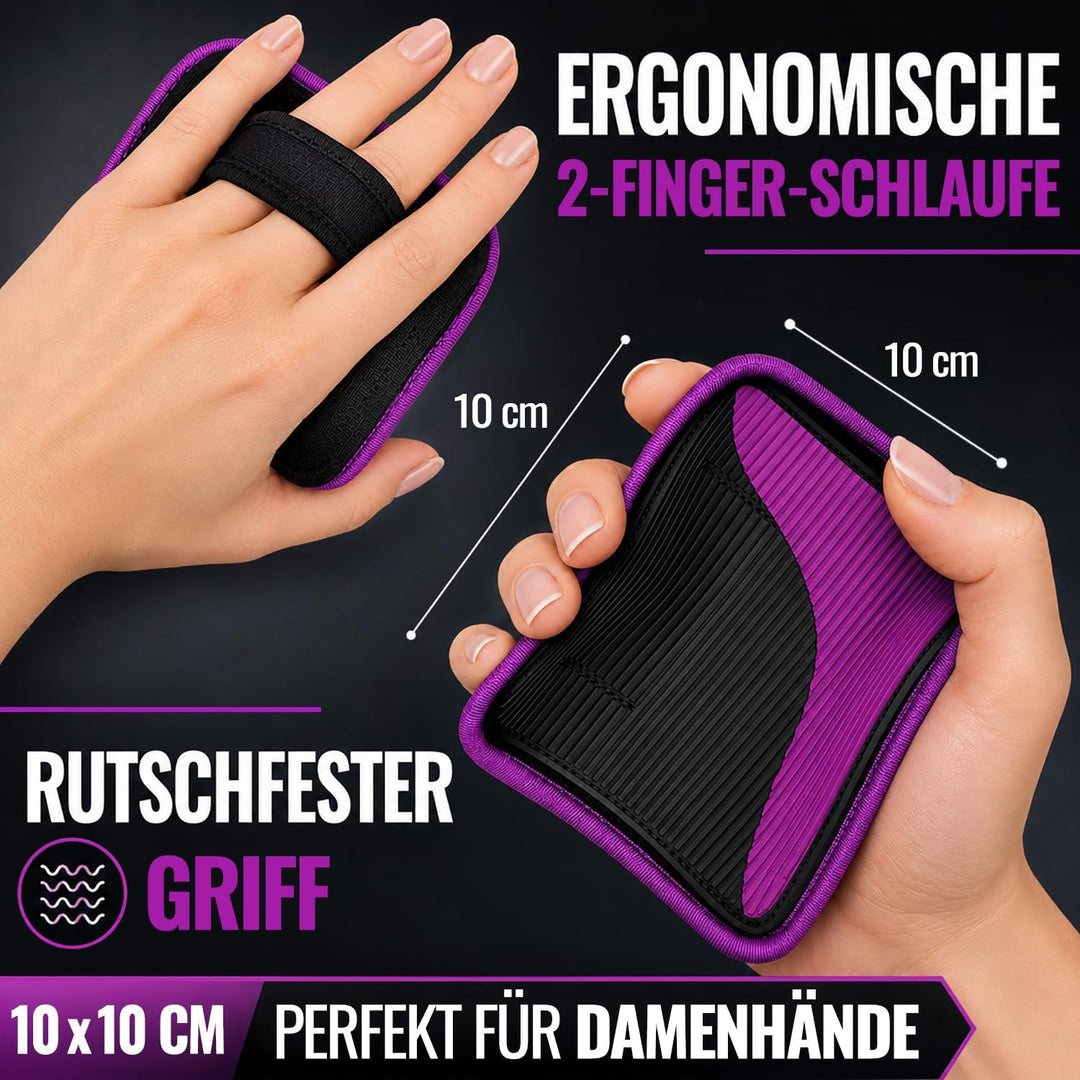ALPHAKRAFT® Griffpolster Kraftsport [1 Paar] | Griffpads Krafttraining &amp; Grip Pads Gym | rutschfeste