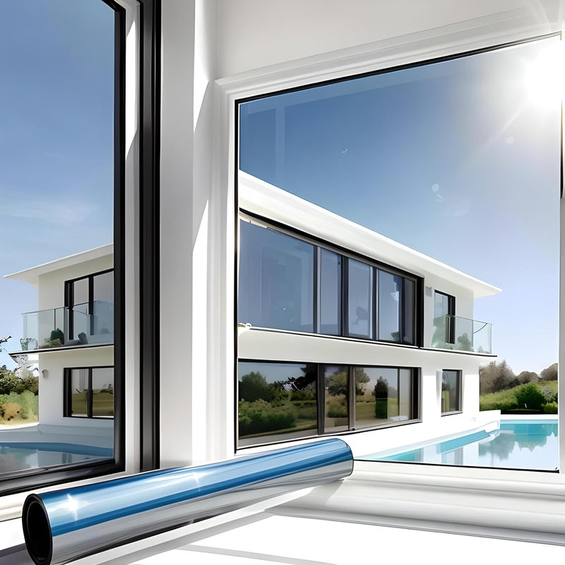 MARAPON® Sonnenschutzfolie Fenster innen [75x400 cm] Fensterfolie Sonnenschutz von innen durchsichti