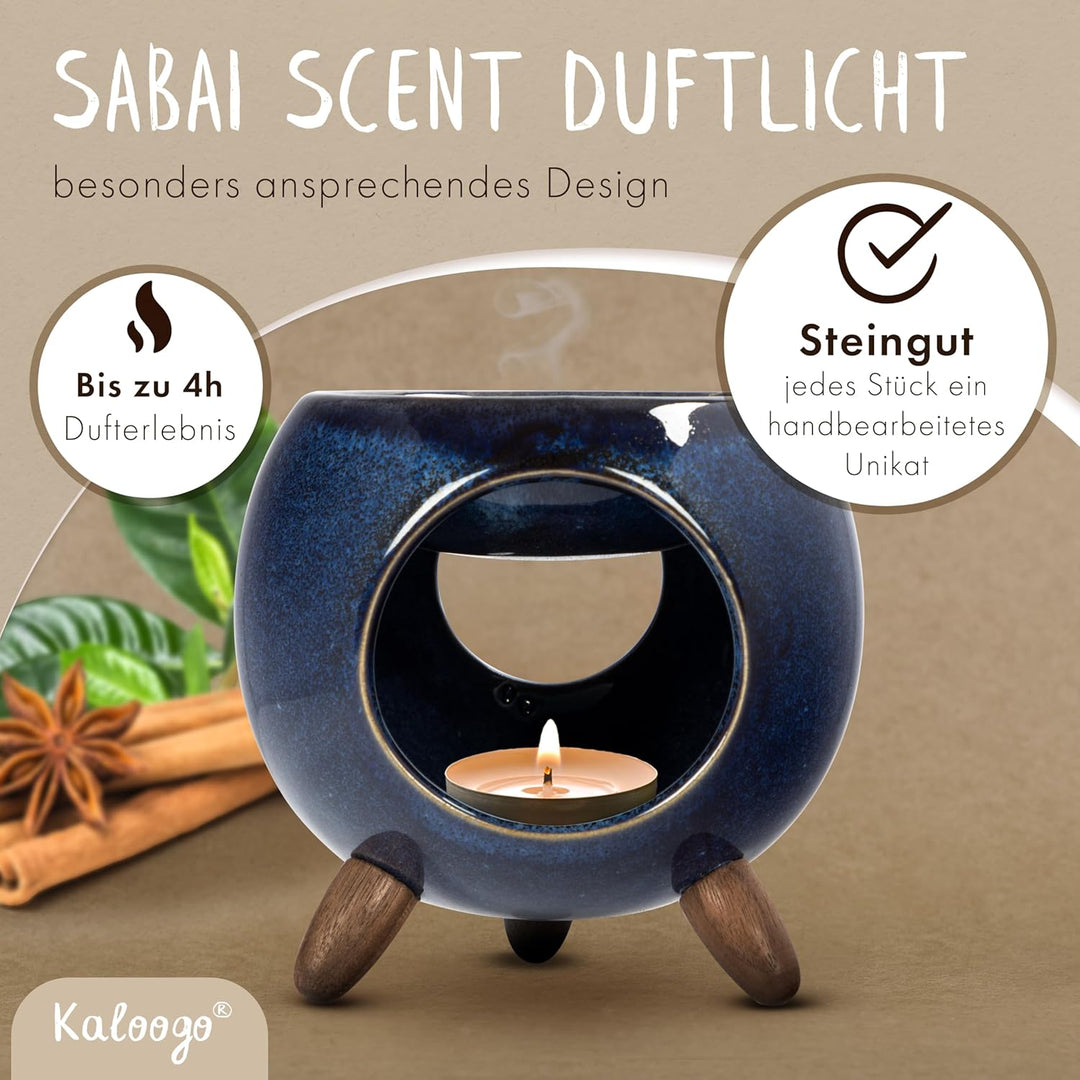 Sabai Scent Duftlampe – Elegantes Duftlicht – 3-beiniges Design – für ätherisches Öl + Duftwachs – p