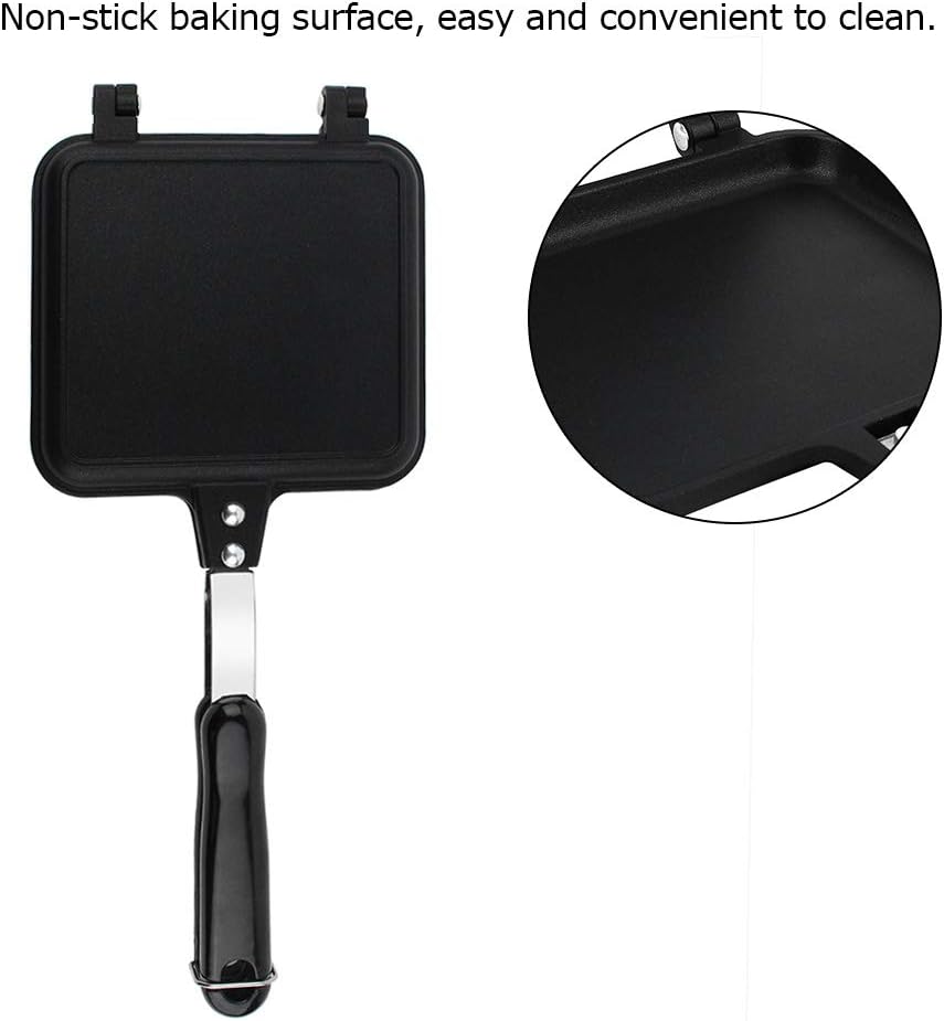 Pie Iron Campfire Sandwich Maker, doppelseitig, antihaftbeschichtet, Mountain Pie Maker, Gusseisen f