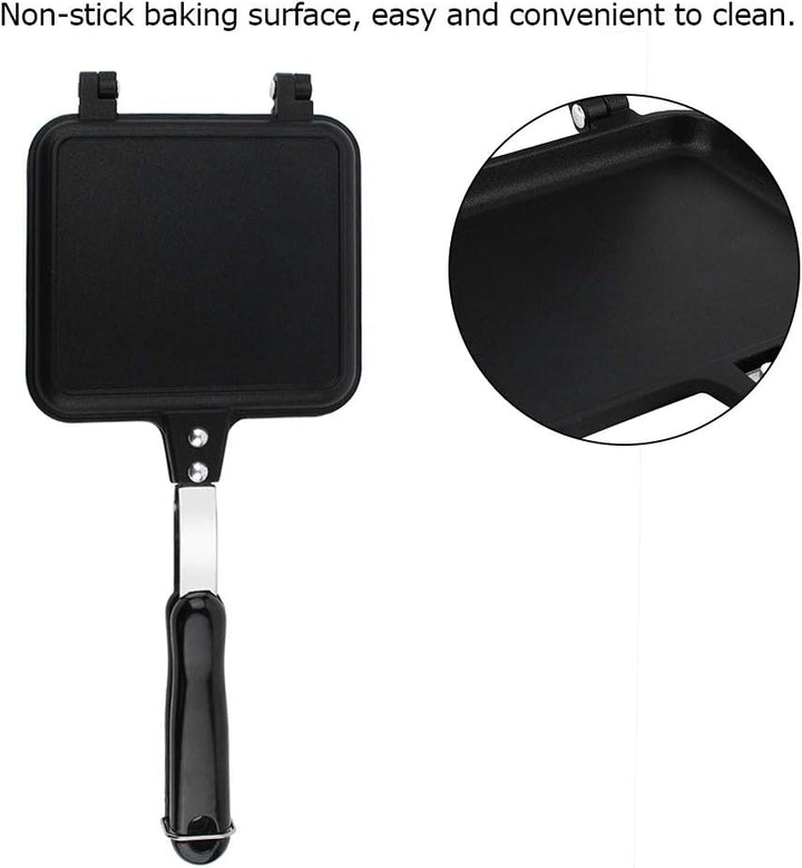 Pie Iron Campfire Sandwich Maker, doppelseitig, antihaftbeschichtet, Mountain Pie Maker, Gusseisen f