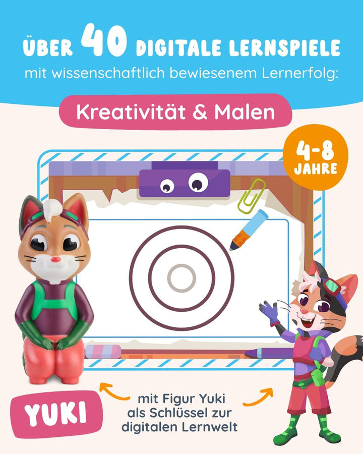 Edurino Figur Juki Kreativität & Malen ab 4 Jahren | Innovatives & digitales Lernspiel | Farbenlehre