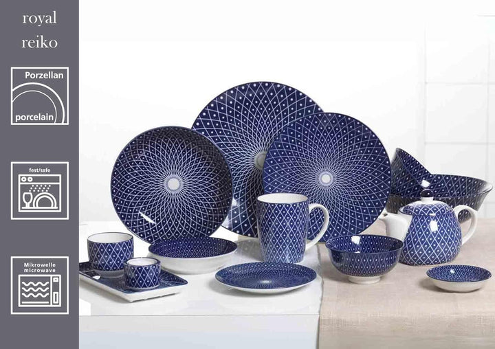 Ritzenhoff &amp; Breker Suppenteller-Set Royal Reiko 6-teilig, Ø 20.5 cm, Tiefe Essteller aus Porzellan,